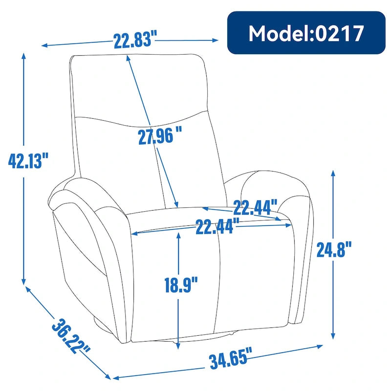 Fauteuil inclinable électrique en cuir véritable, pivotant et à bascule