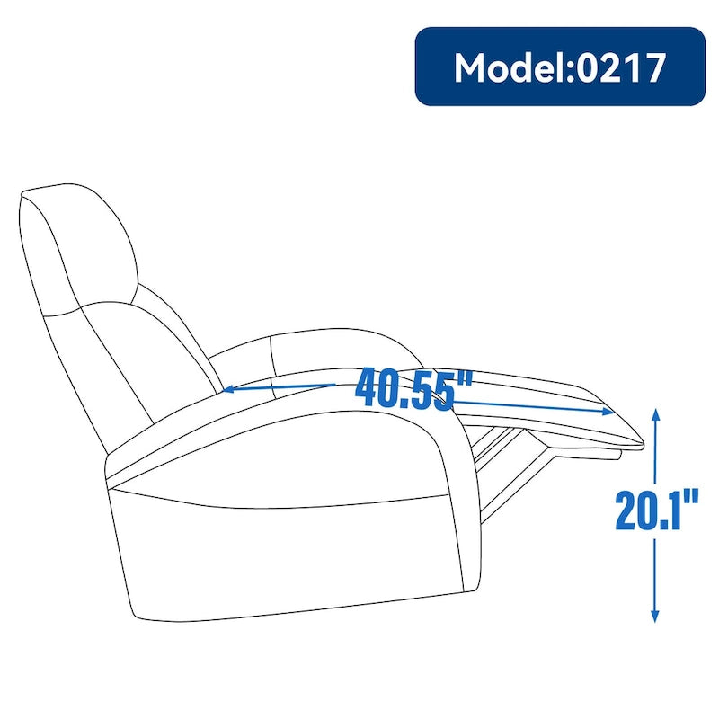 Fauteuil inclinable électrique en cuir véritable, pivotant et à bascule