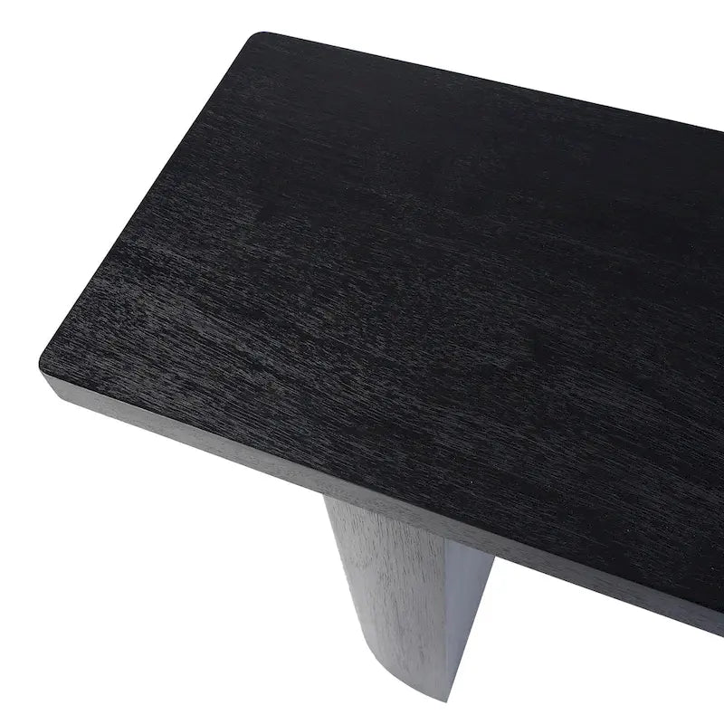 Console en bois de manguier en demi-lune