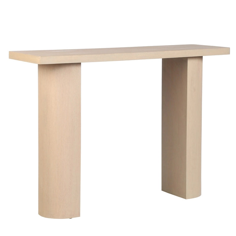 Console en bois de manguier en demi-lune
