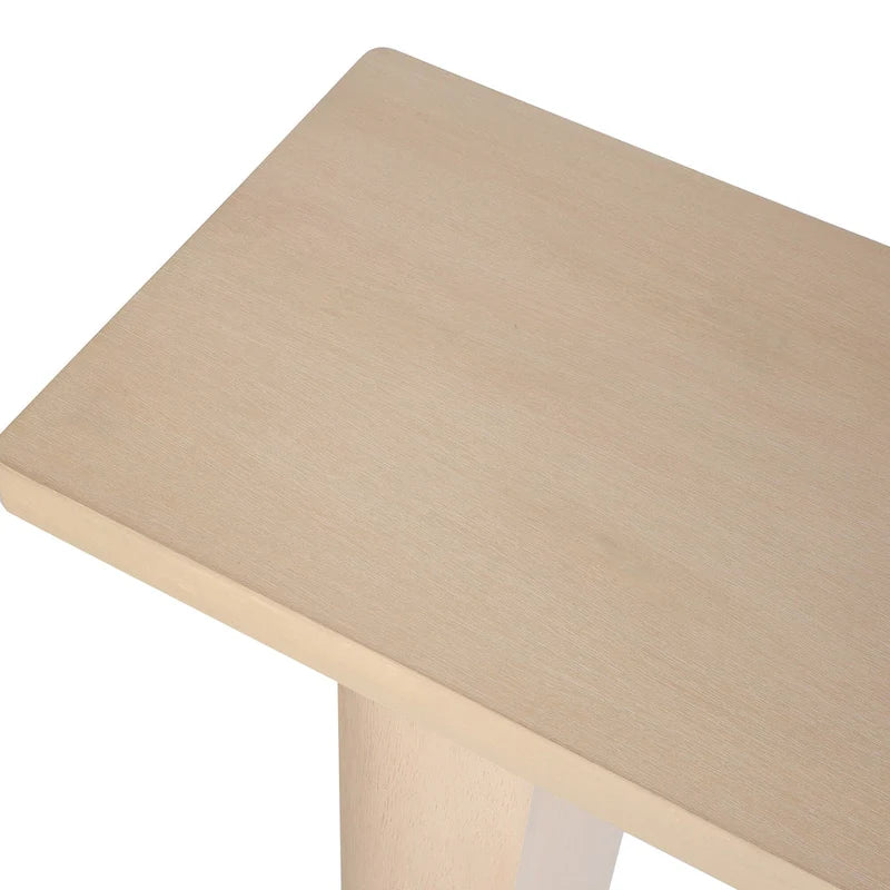 Console en bois de manguier en demi-lune