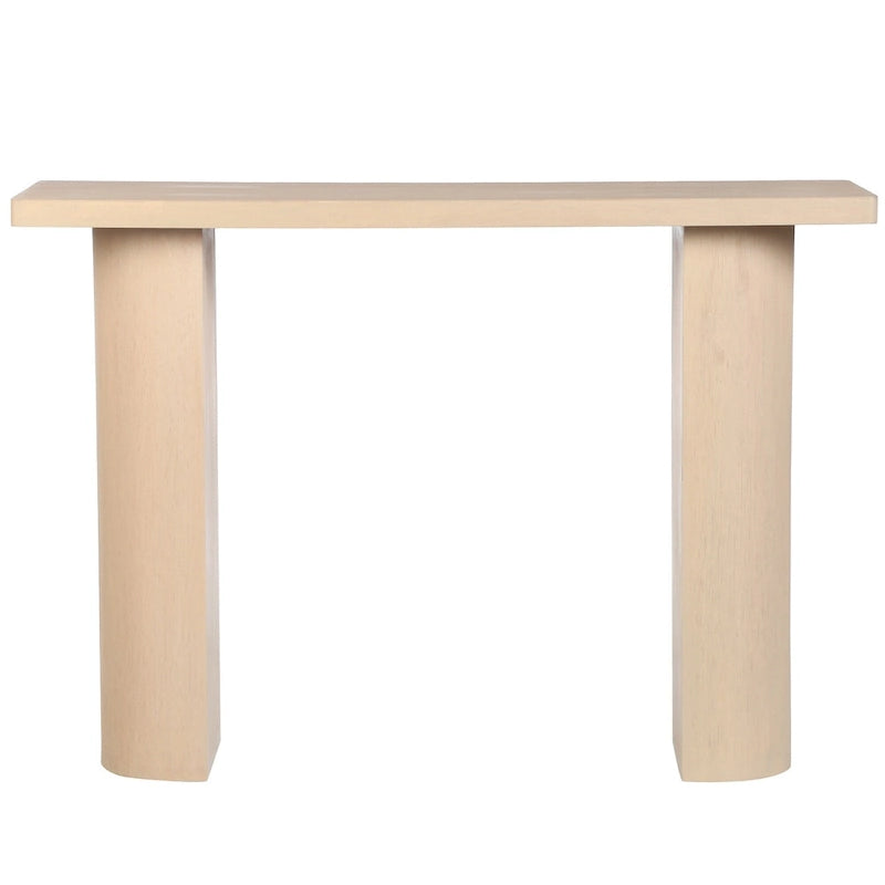Console en bois de manguier en demi-lune