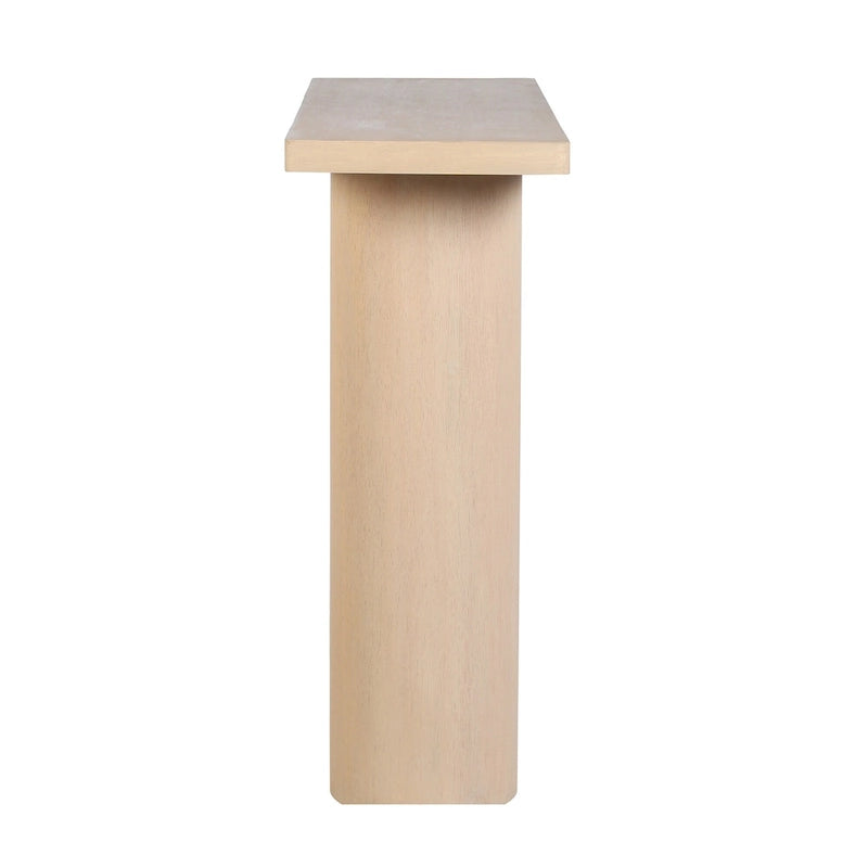 Console en bois de manguier en demi-lune