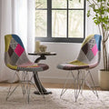 Chaises en Tissu Patchwork (Lot de 2)