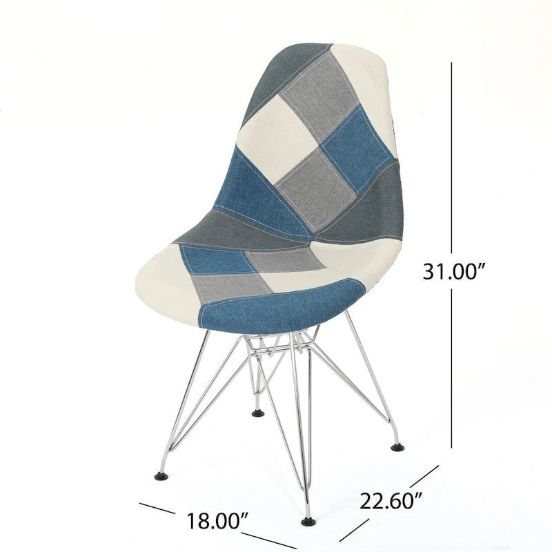 Chaises en Tissu Patchwork (Lot de 2)