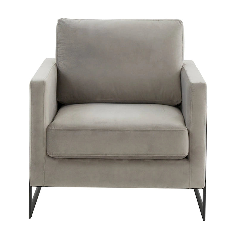 Fauteuil en velours moderne