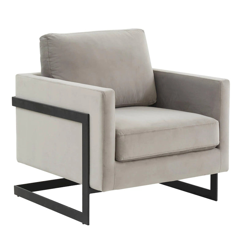 Fauteuil en velours moderne