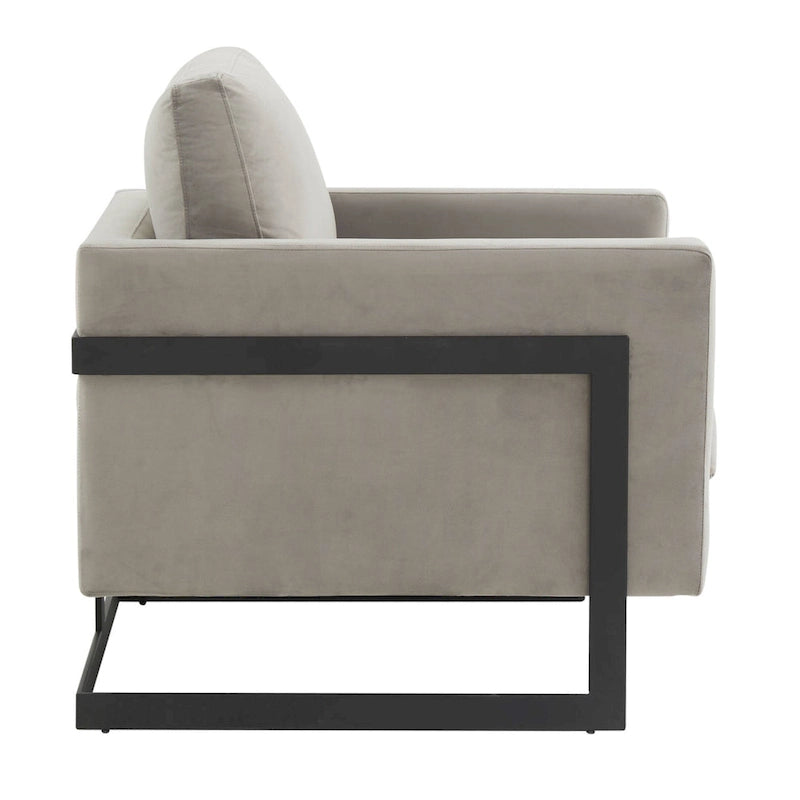 Fauteuil en velours moderne