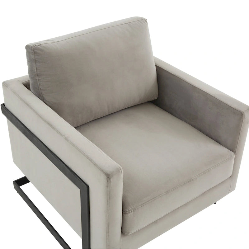 Fauteuil en velours moderne