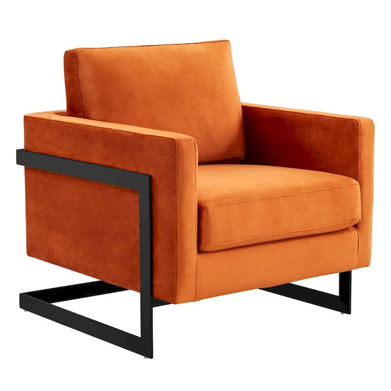 Fauteuil en velours moderne