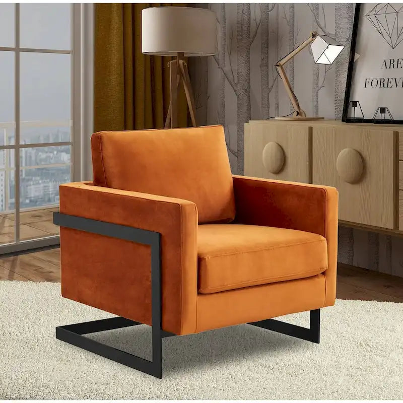 Fauteuil en velours moderne