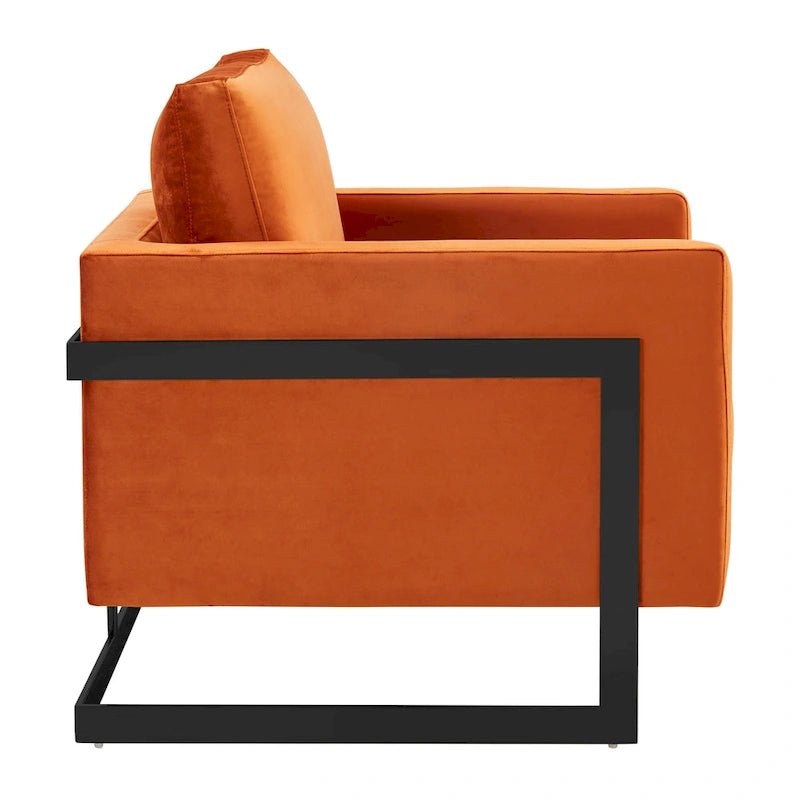 Fauteuil en velours moderne