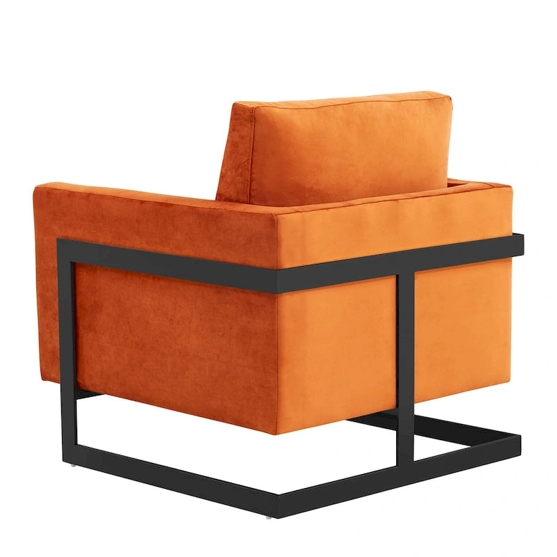 Fauteuil en velours moderne