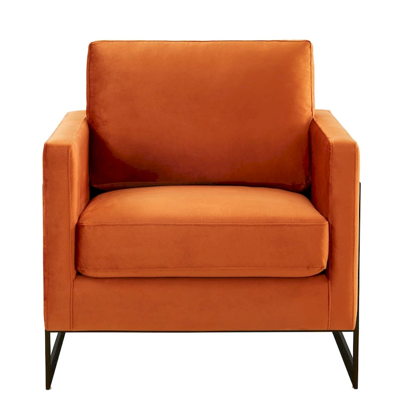 Fauteuil en velours moderne