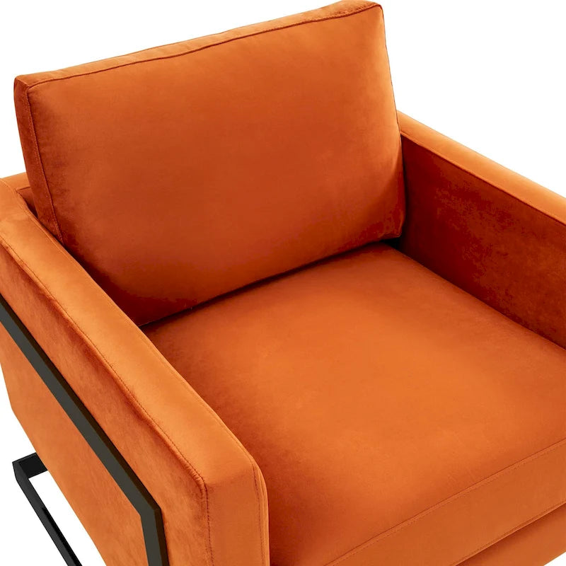 Fauteuil en velours moderne