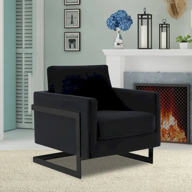 Fauteuil en velours moderne