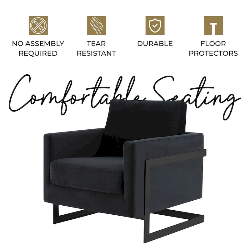 Fauteuil en velours moderne