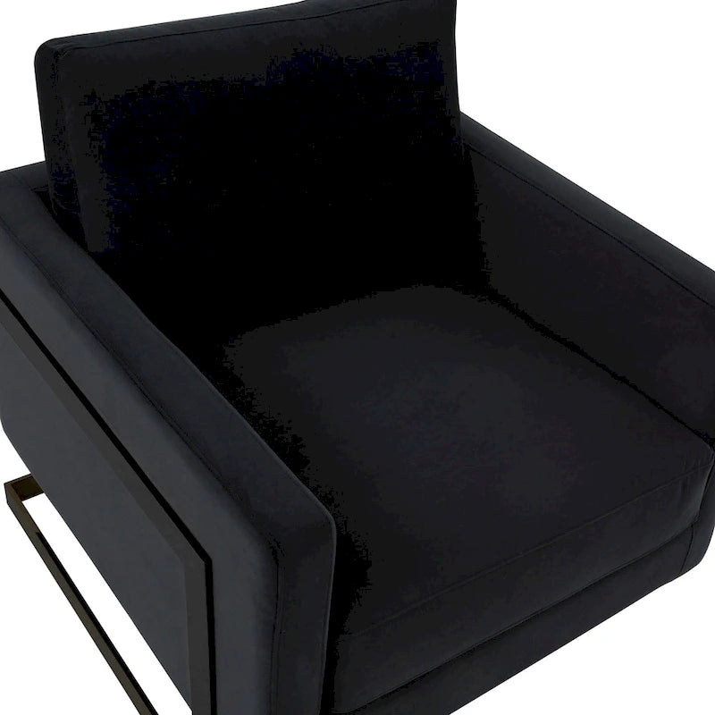 Fauteuil en velours moderne