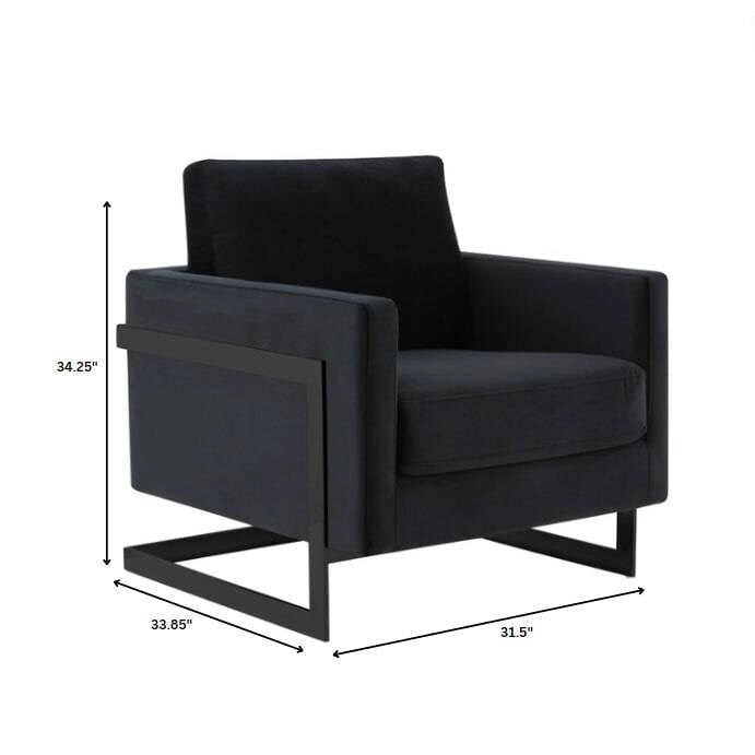 Fauteuil en velours moderne