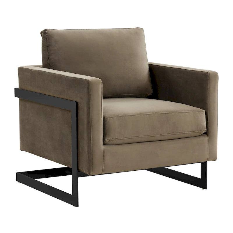 Fauteuil en velours moderne