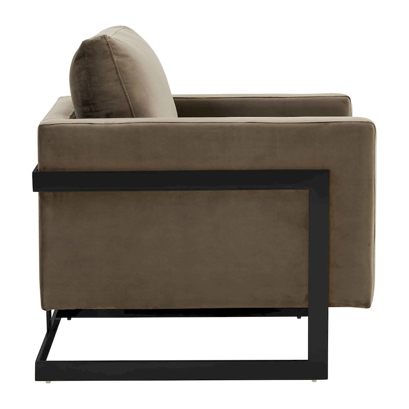 Fauteuil en velours moderne