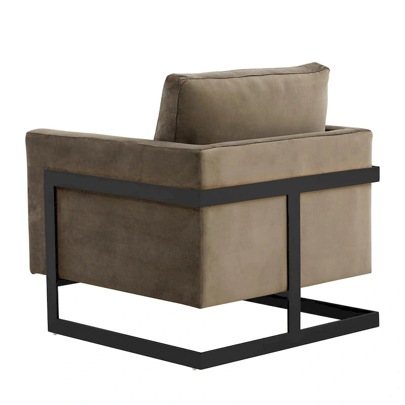 Fauteuil en velours moderne