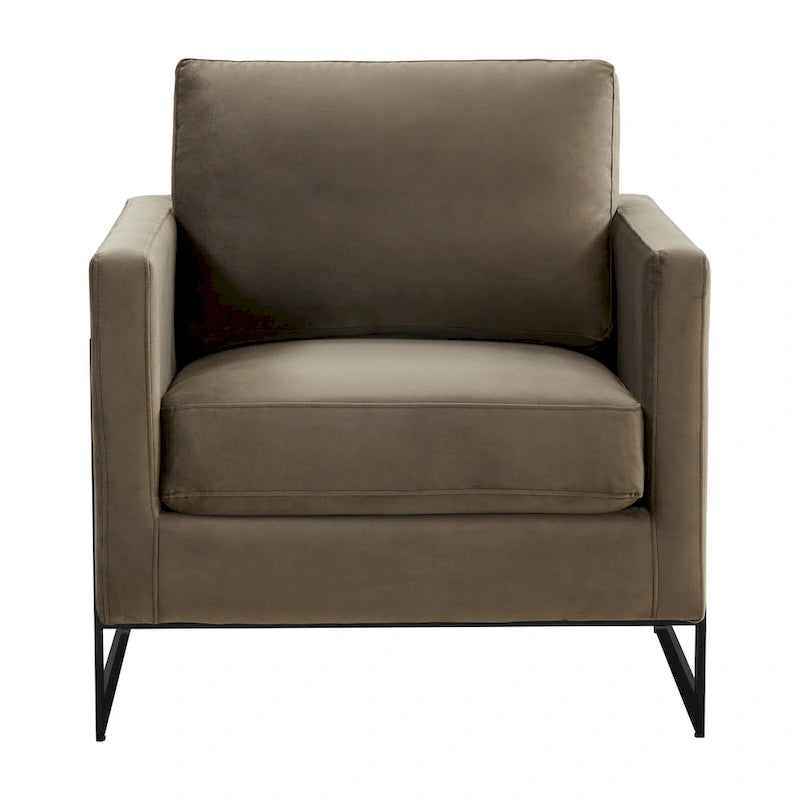 Fauteuil en velours moderne