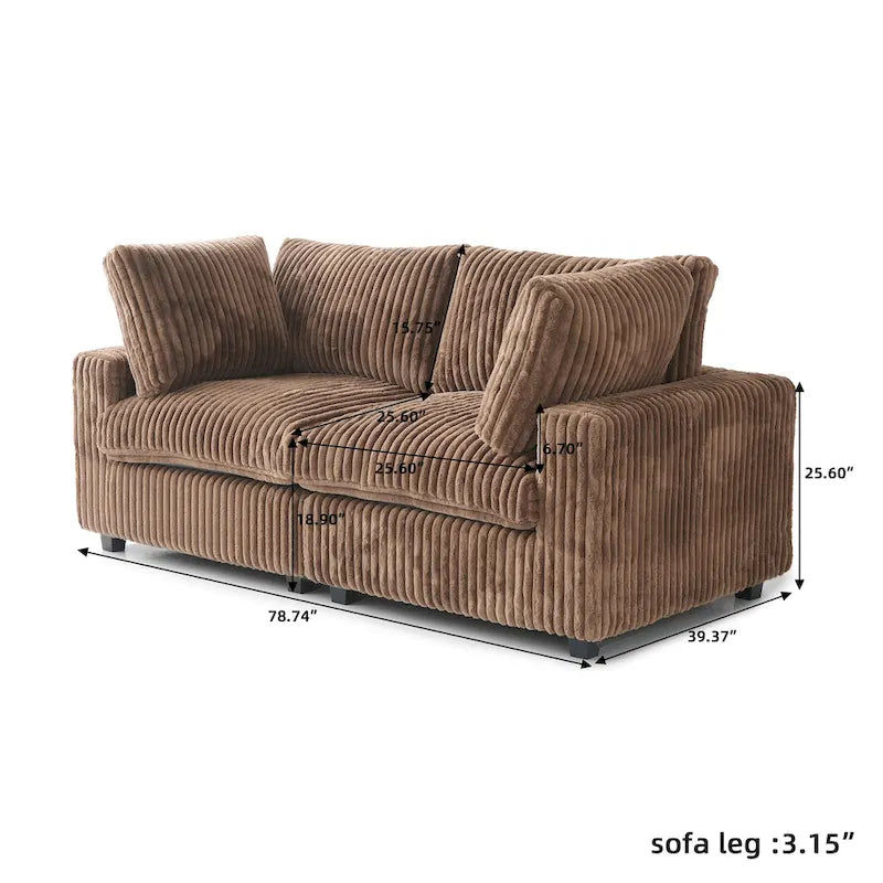 Canapé modulable, canapé profond luxueux et moelleux