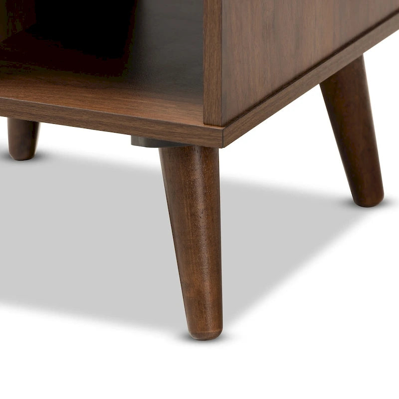 Table d'appoint moderne en noyer