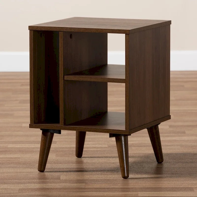 Table d'appoint moderne en noyer