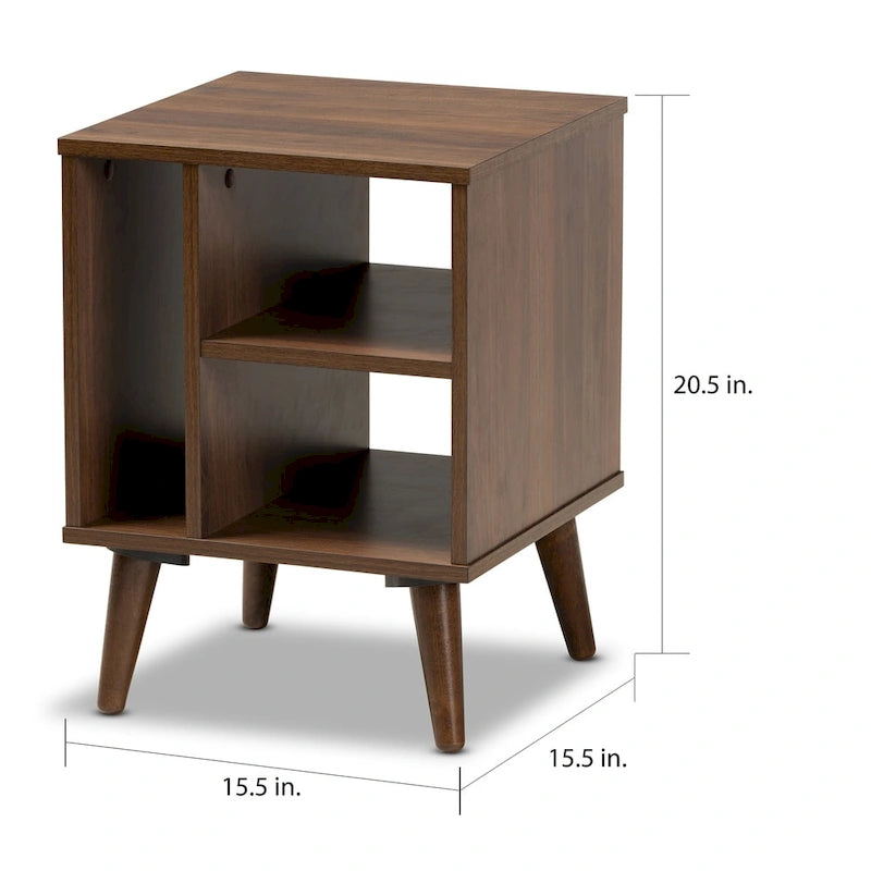 Table d'appoint moderne en noyer
