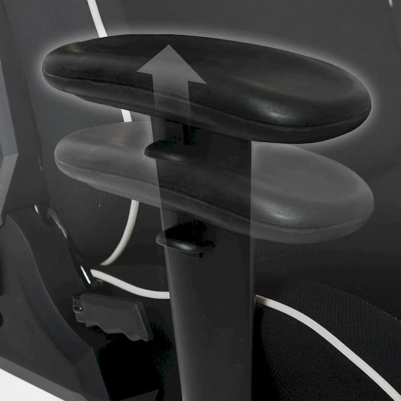 Fauteuil de jeu ergonomique dossier haut en similicuir, tissu et maille
