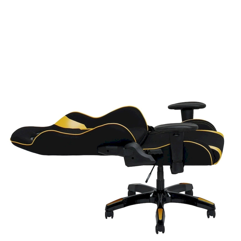 Fauteuil de jeu ergonomique dossier haut en similicuir, tissu et maille
