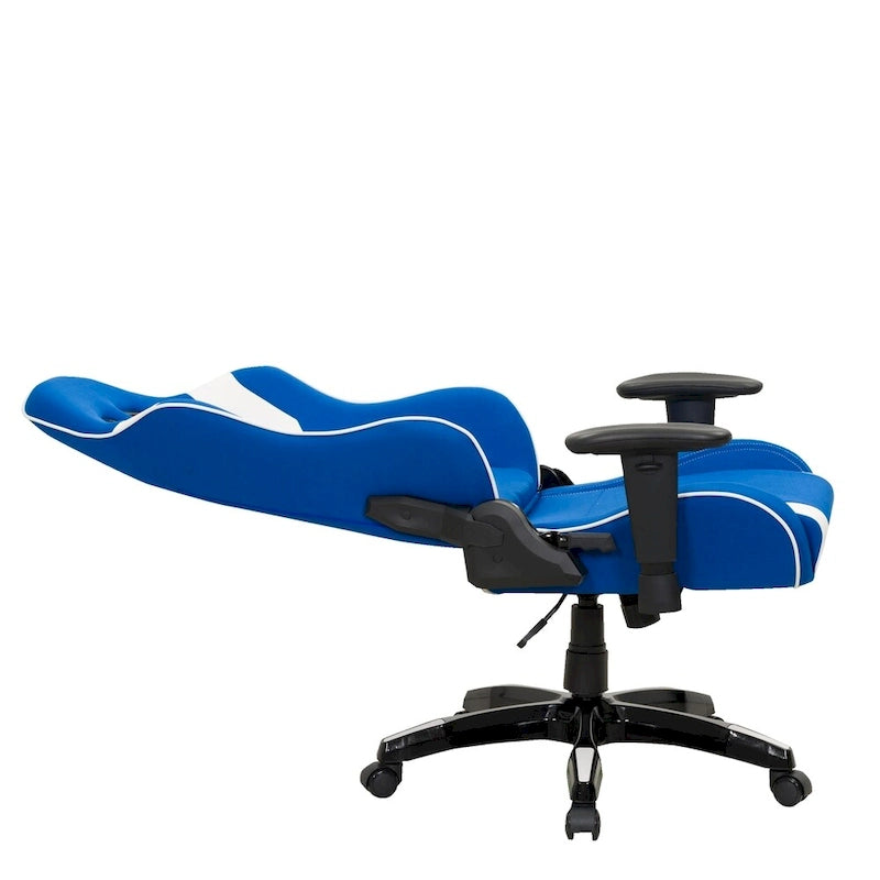 Fauteuil de jeu ergonomique dossier haut en similicuir, tissu et maille