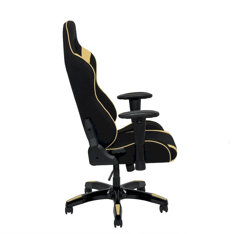 Fauteuil de jeu ergonomique dossier haut en similicuir, tissu et maille
