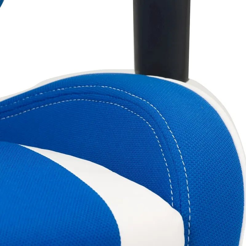 Fauteuil de jeu ergonomique dossier haut en similicuir, tissu et maille