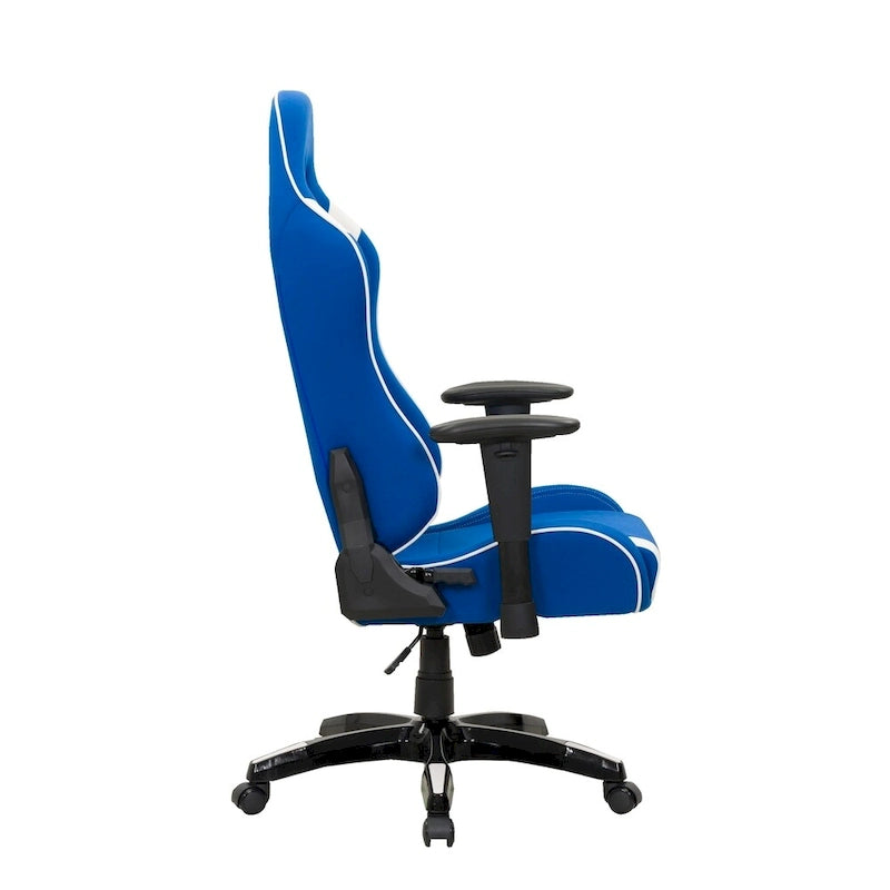 Fauteuil de jeu ergonomique dossier haut en similicuir, tissu et maille