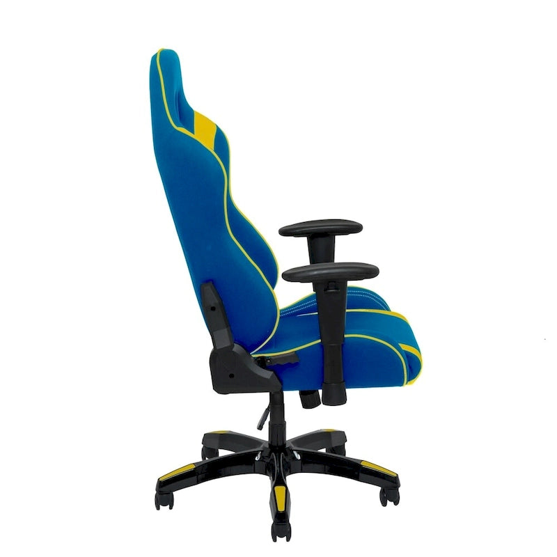 Fauteuil de jeu ergonomique dossier haut en similicuir, tissu et maille