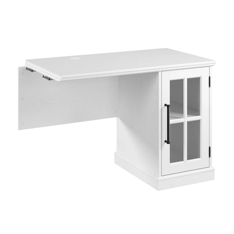 Un bureau avec rangements intégrés