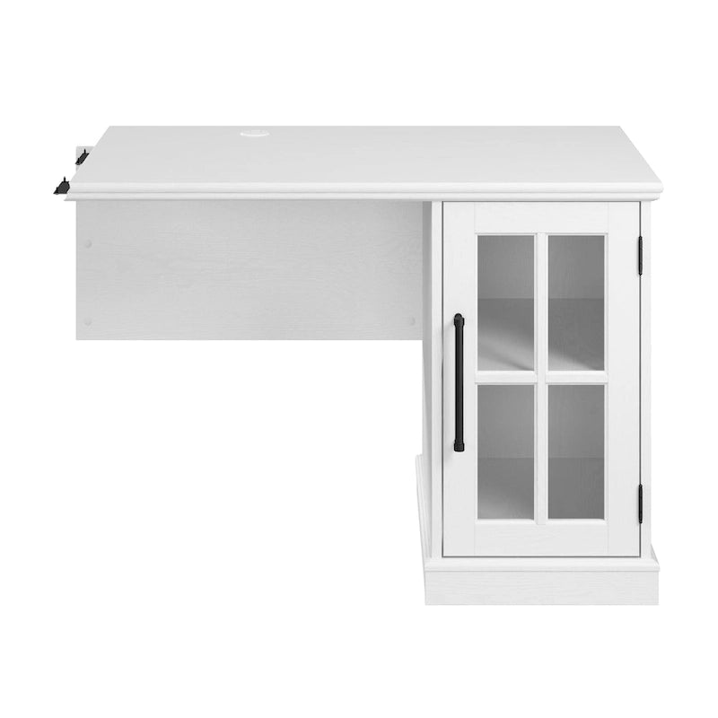 Un bureau avec rangements intégrés