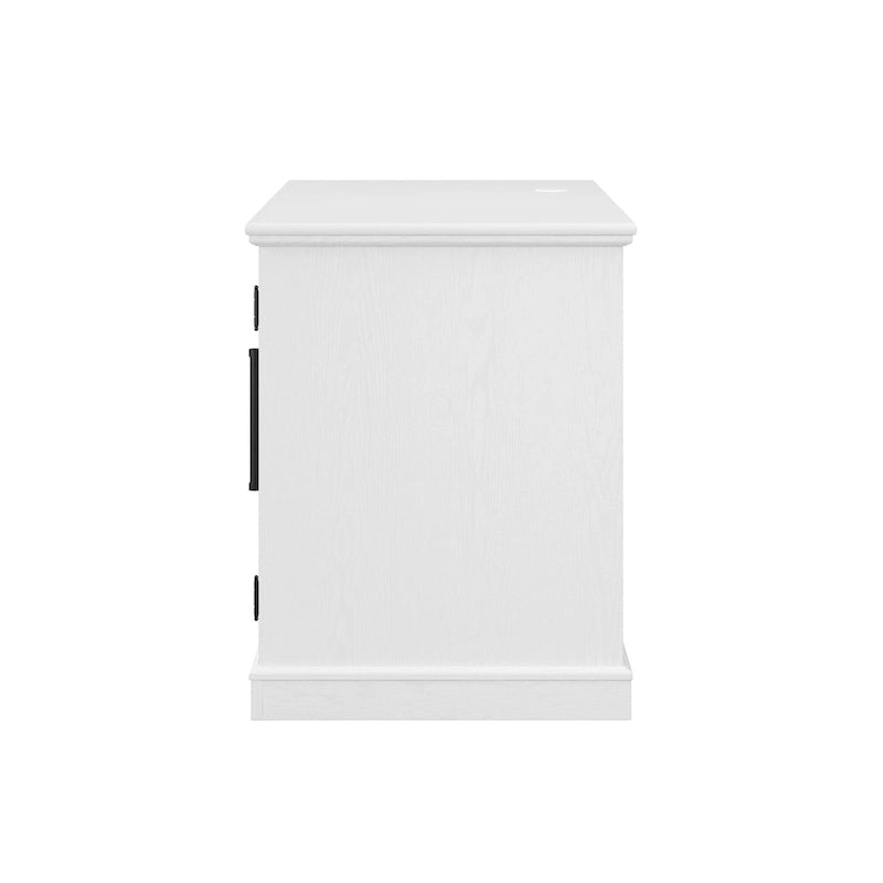 Un bureau avec rangements intégrés