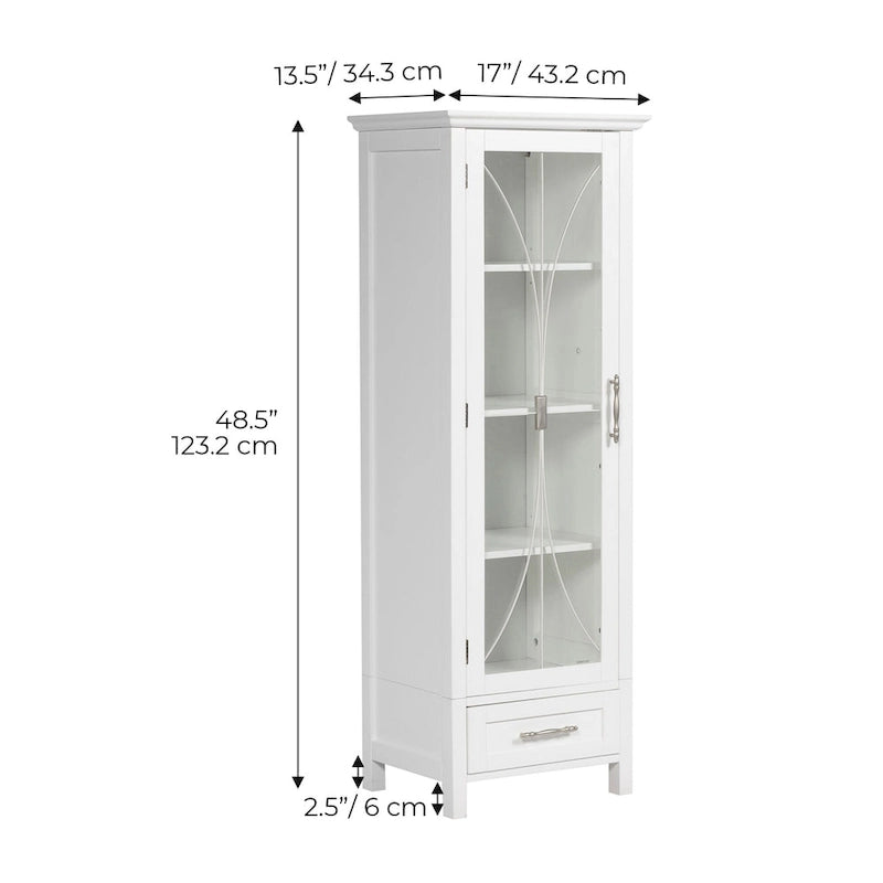 Meuble de rangement pour linge de maison sur pied avec tiroirs
