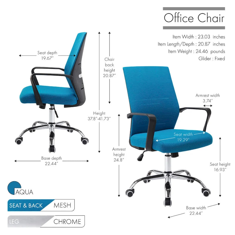 Chaise de bureau ergonomique en maille