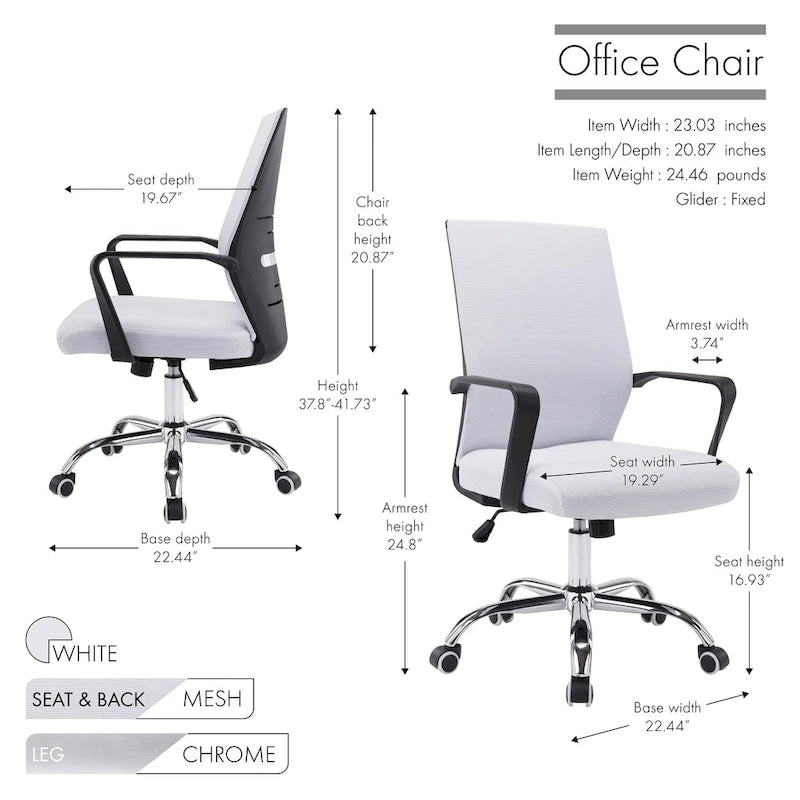 Chaise de bureau ergonomique en maille