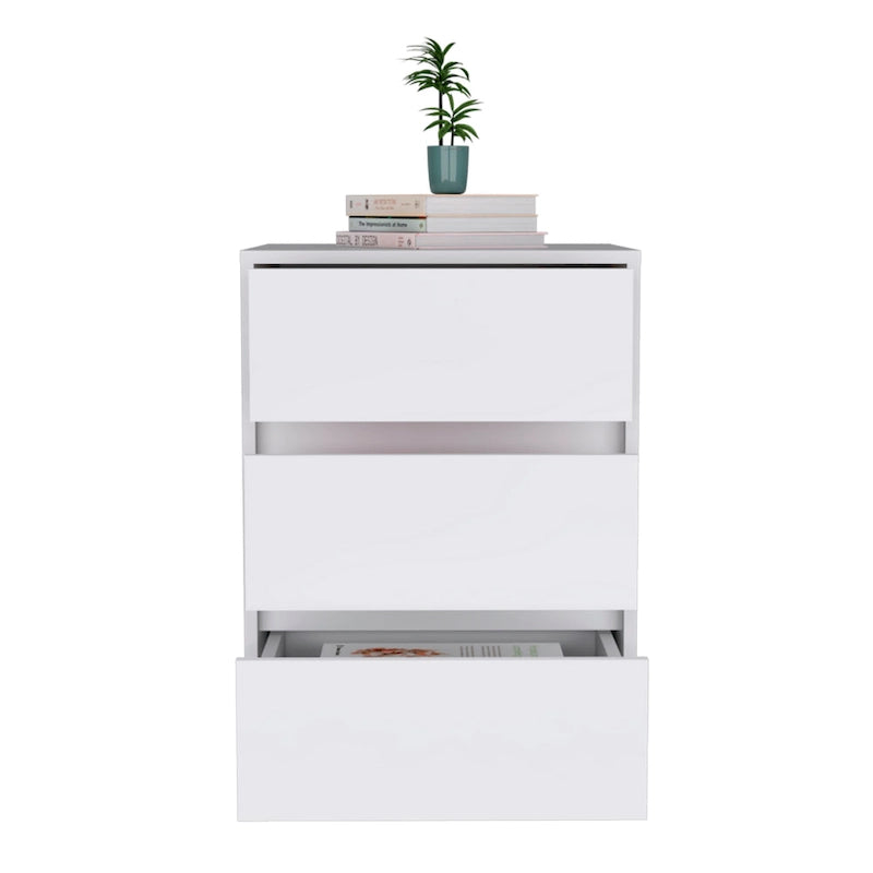 Classeur à 3 tiroirs de 66 cm de haut avec 4 roulettes et plateau supérieur