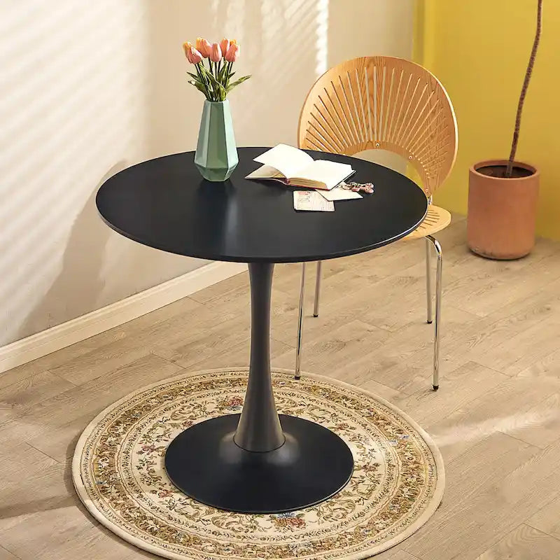 Table de salle à manger de cuisine ronde moderne de 31,5 pouces