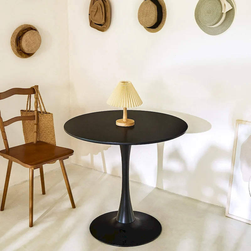 Table de salle à manger de cuisine ronde moderne de 31,5 pouces