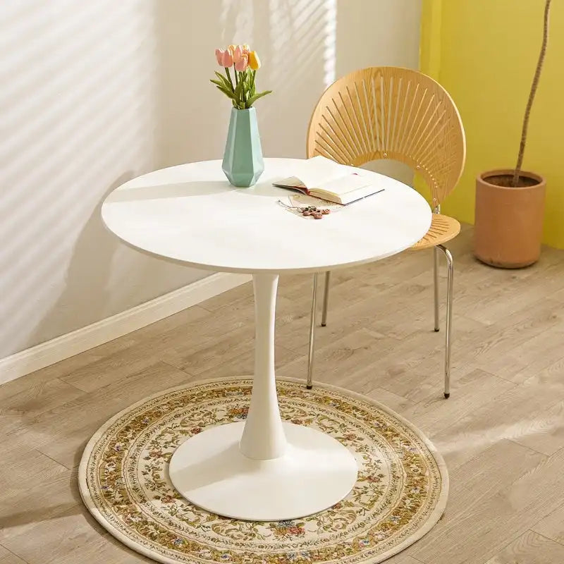 Table de salle à manger de cuisine ronde moderne de 31,5 pouces