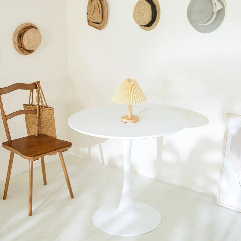 Table de salle à manger de cuisine ronde moderne de 31,5 pouces