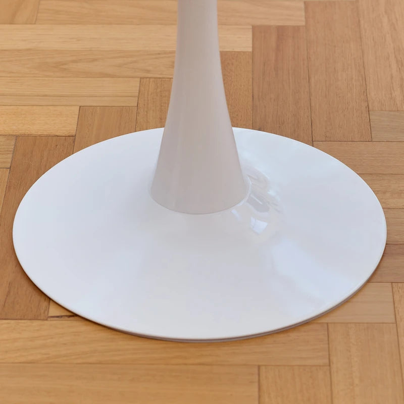 Table de salle à manger de cuisine ronde moderne de 31,5 pouces